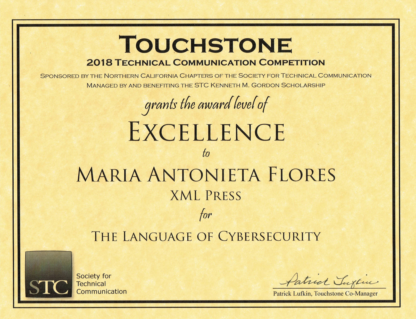 Touchstone Award