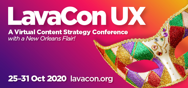 Conference graphic for LavaCon linked to the conference web site